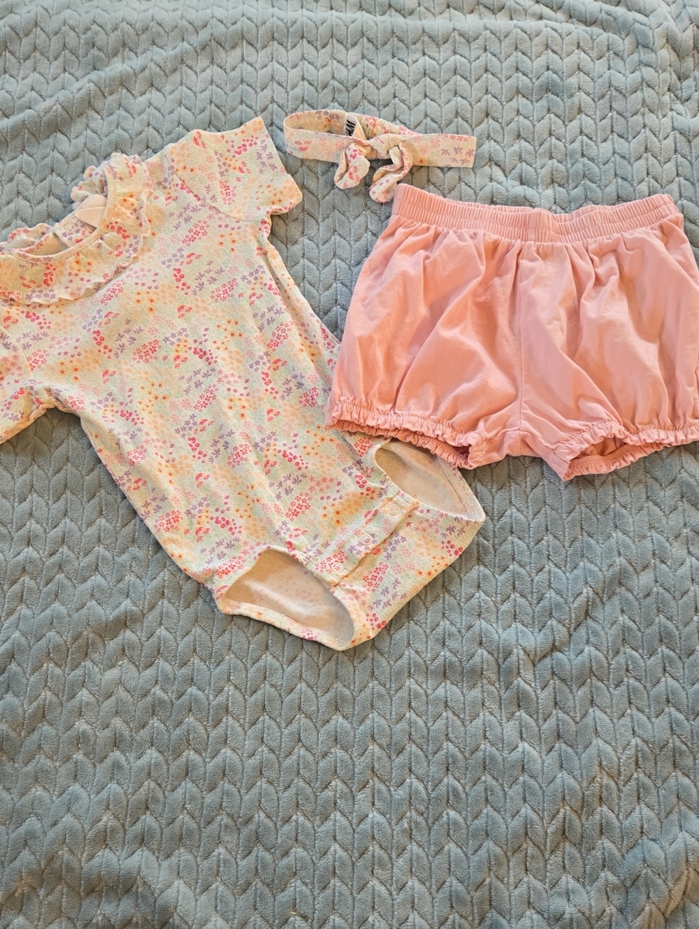 H&M Pink Floral Matching Set - Pink and Cream